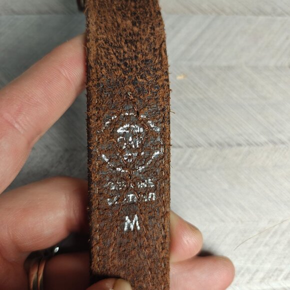 Vintage GAP Brown Leather Western Belt With Silver Buckle Women's Medium - Picture 6 of 6